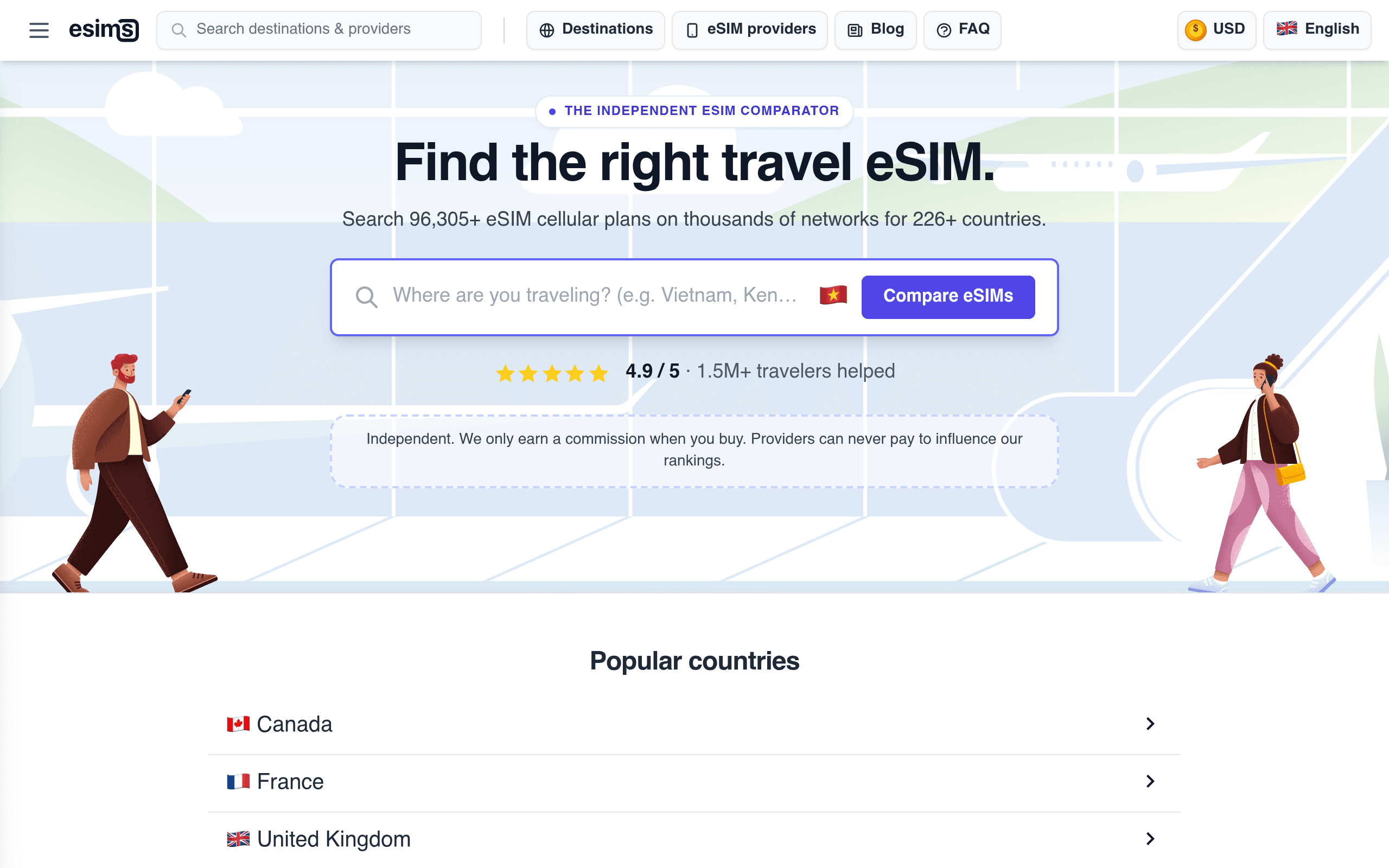 esims.io homepage