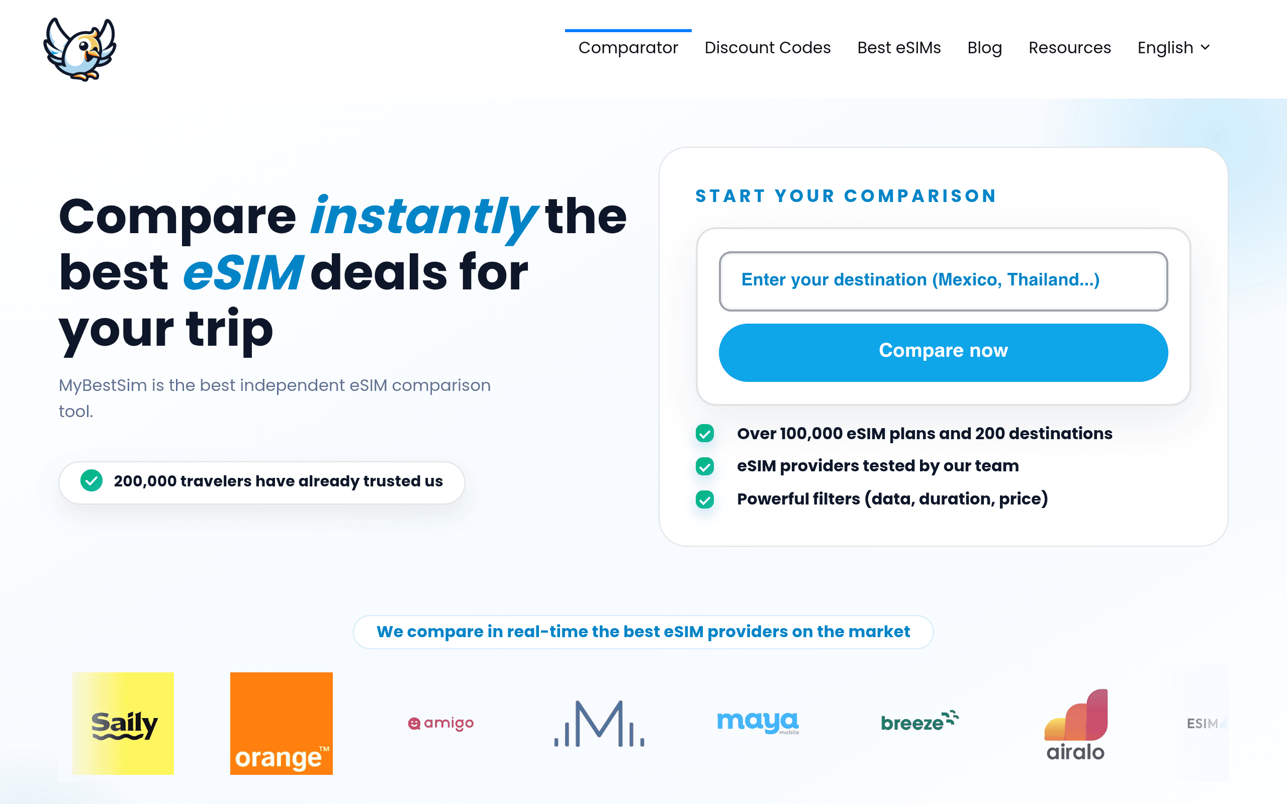MyBestSim homepage